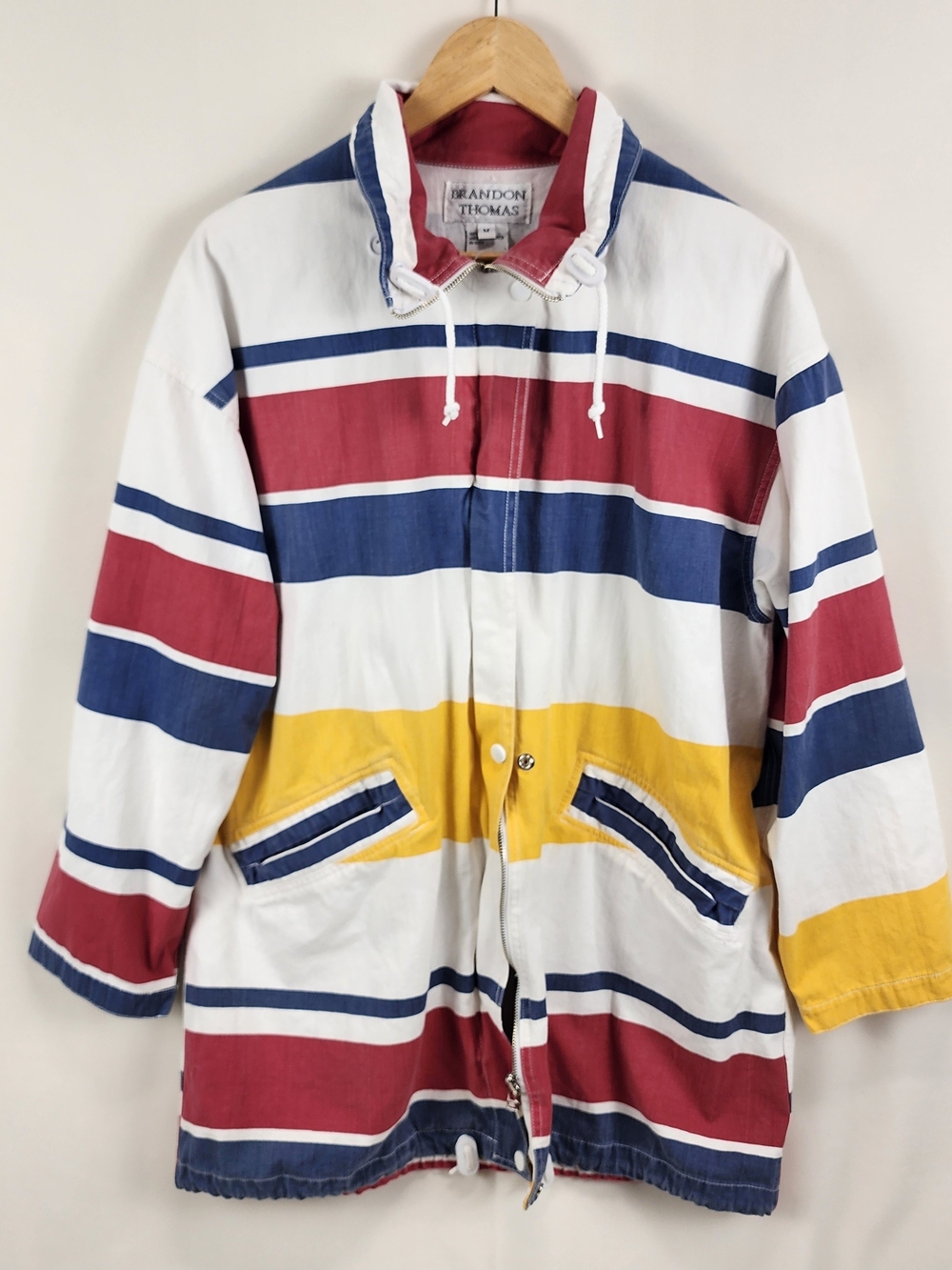 Vintage Brandon Thomas Striped Colourblock Jacket
